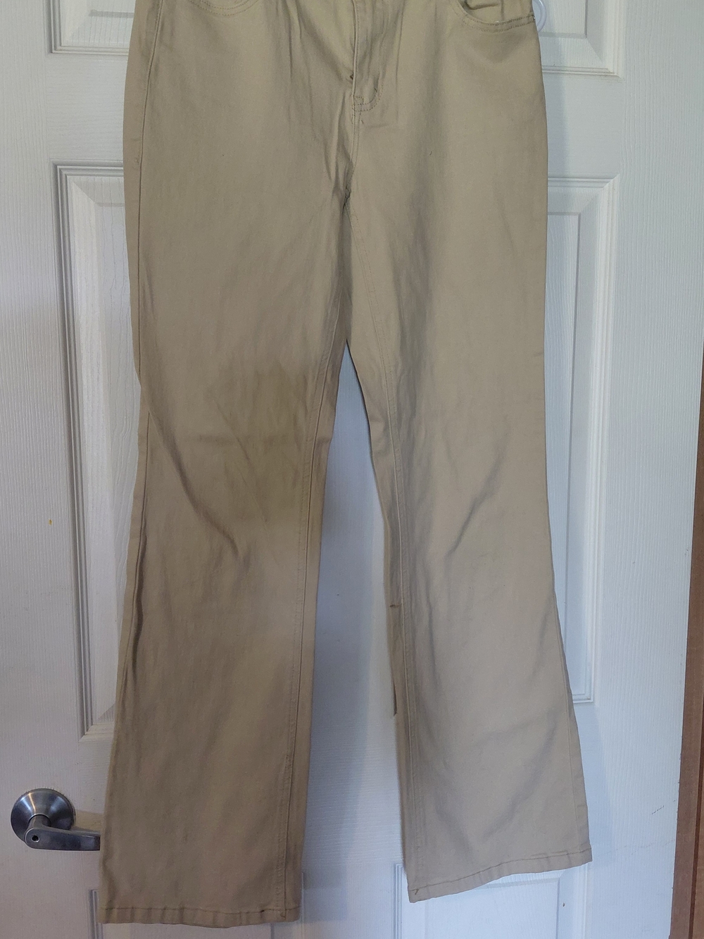 Hot Kiss Women's Low Rise Wide Leg Jeans - Beige
